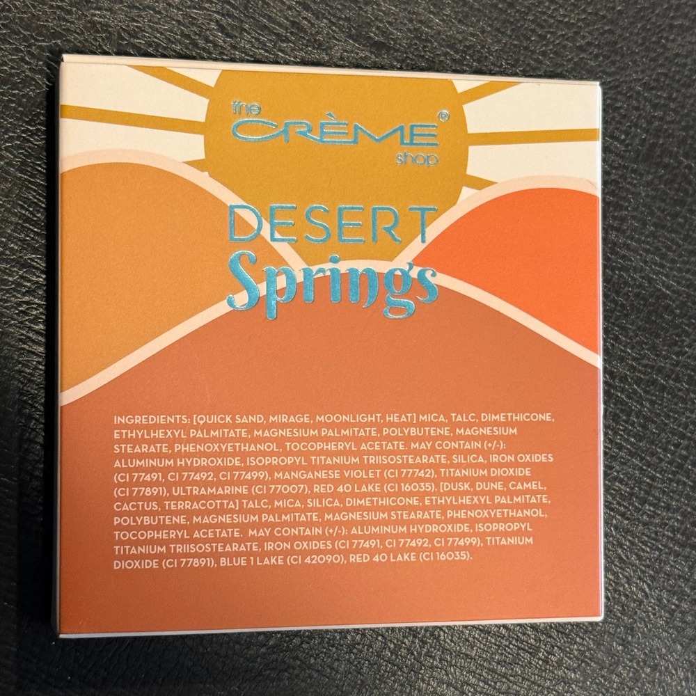 The Creme Shop Desert Springs 9 Color Eyeshadow Palette Matte Shimmer NEW - Picture 2 of 3